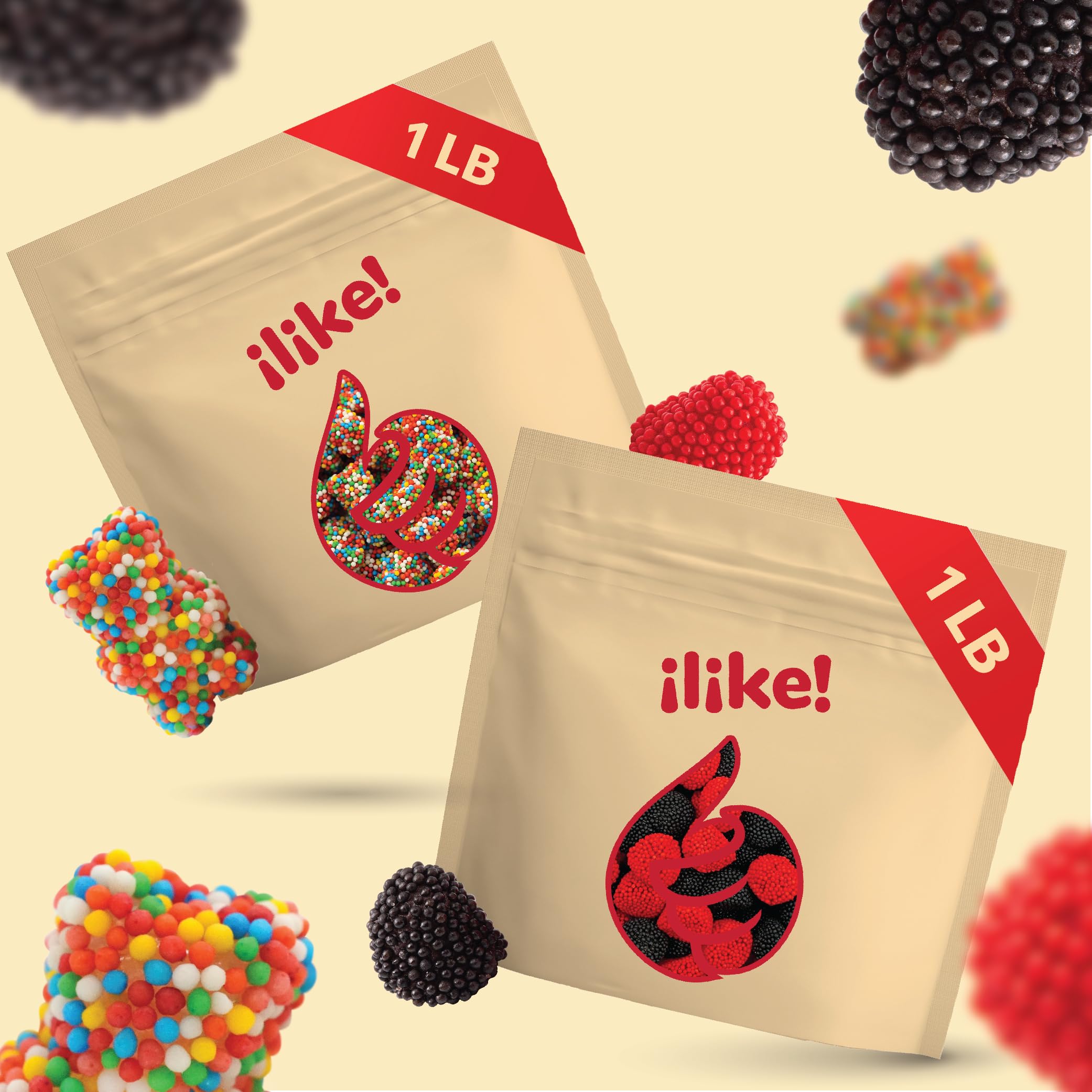 Amazon.com : Berries Gummy Candy, Crunchy Raspberry and Blackberry